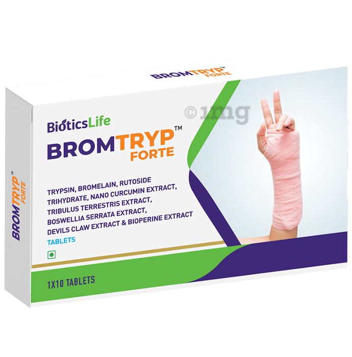 Bromtryp Forte for Wound Healing and Pain Management Tablet