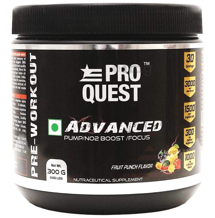 Pro Quest Advanced Pre-Workout Powder Fruit Punch