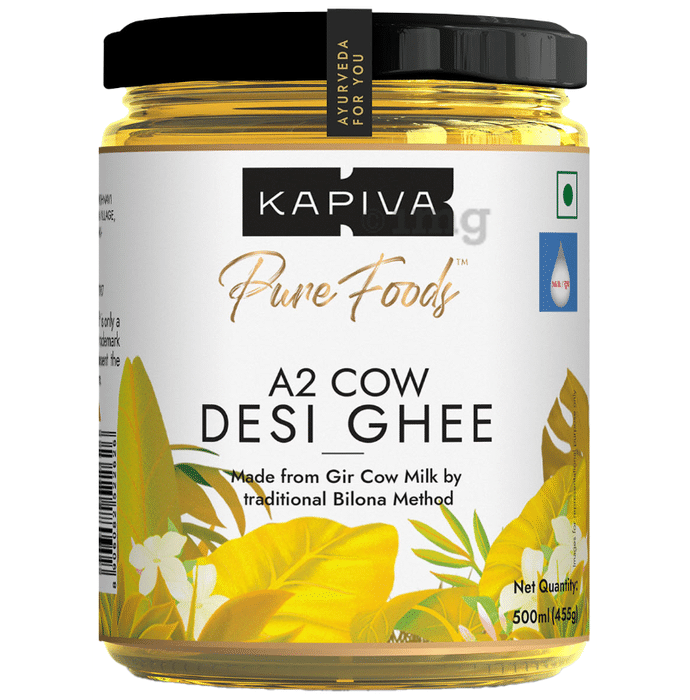 Kapiva A2 Desi Pure Foods 100% Organic Cow Ghee | Good Fats for Healthy Heart