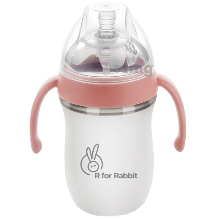 R for Rabbit First Feed Silicon Feeding Bottle Pink