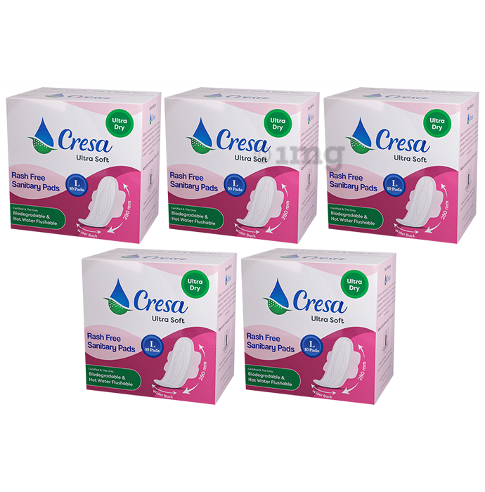 Cresa Ultra Soft Rash Free Sanitary  Pads Large
