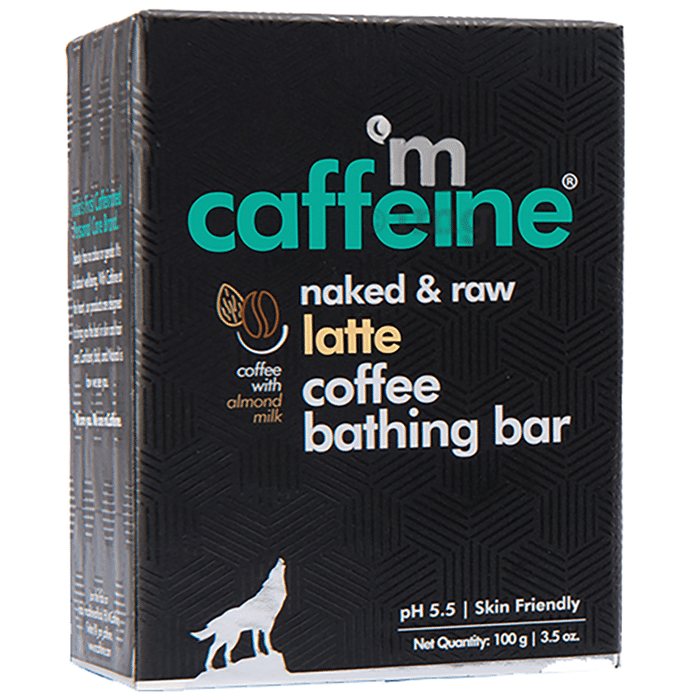 mCaffeine Naked & Raw Latte Coffee Bathing Bar(100g Each) Latte