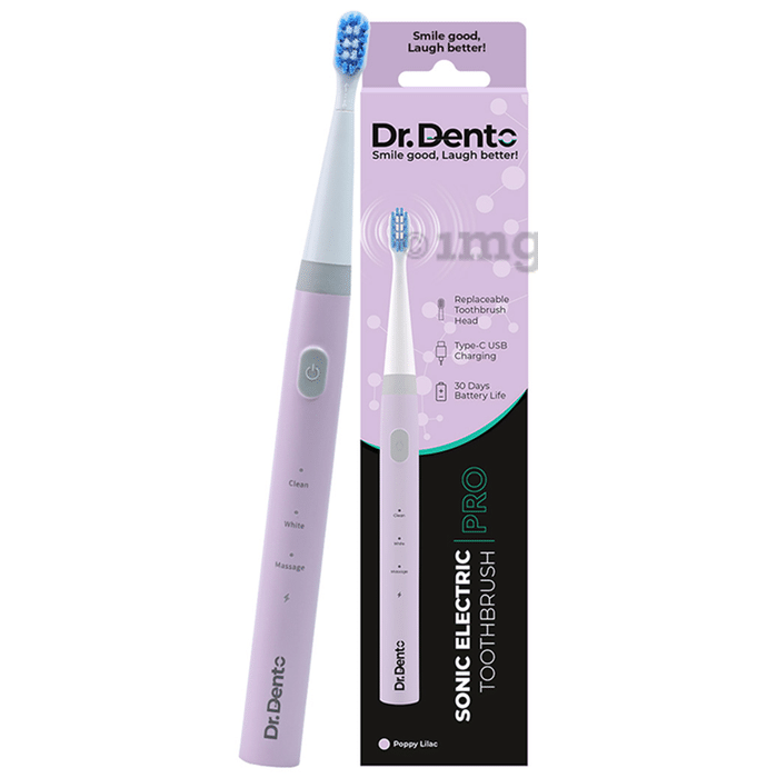 Dr. Dento Pro Series Sonic Electric Toothbrush Poppy Lilac