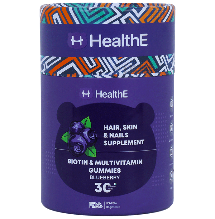 HealthE Biotin & Multivitamin Gummy Blueberry