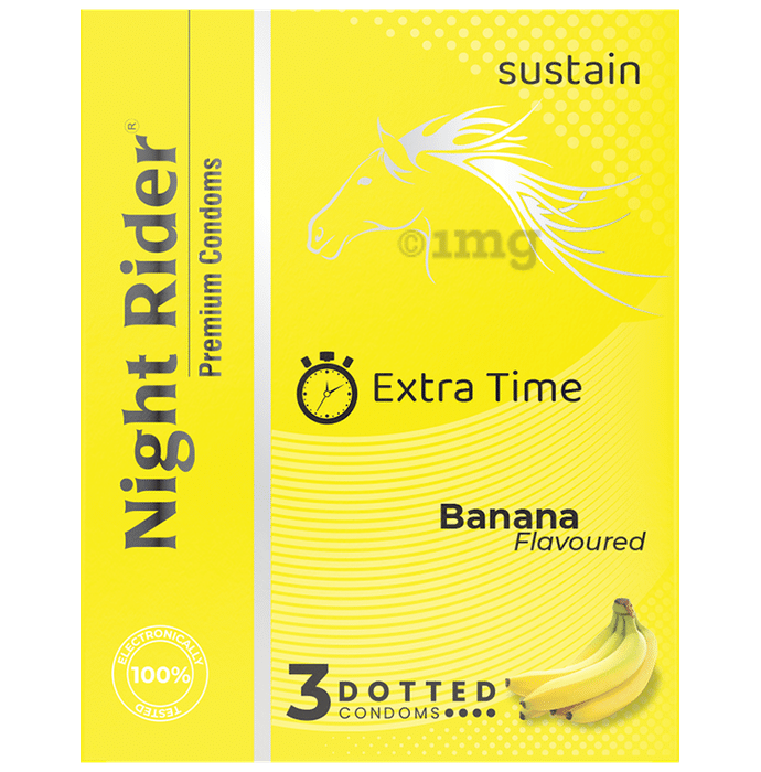 Night Rider Extra Time Dotted Condom Banana