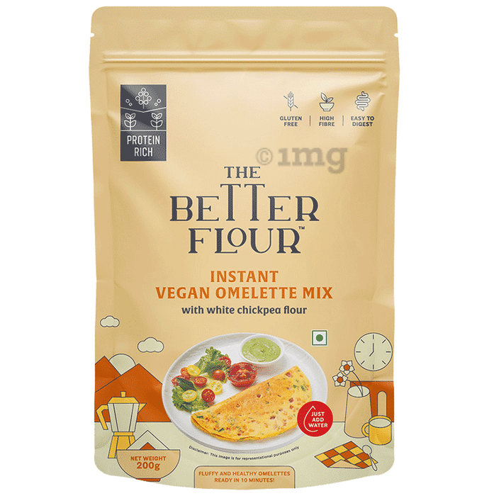 The Better Flour Instant Vegan Chilla or Omelette Mix, Plant Based Protein Rich Chilla