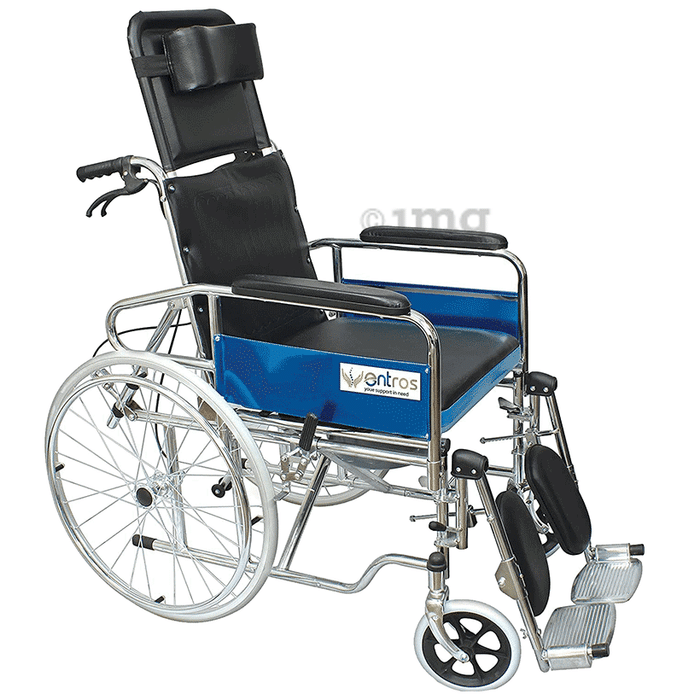 Entros KL608GCJ Foldable Recliner Wheelchair with Soft Commode Seat