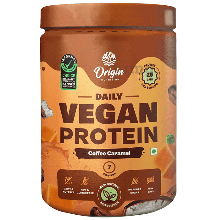 Origin Nutrition Vegan Plant Protein Powder Coffee Caramel