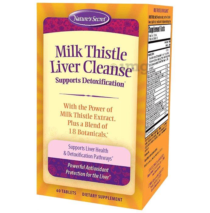 Nature's Secret Milk Thistle Liver Cleanse Support Detoxification Tablet