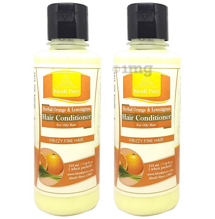 Khadi Pure Herbal Orange & Lemongrass Hair Conditioner (210ml Each)