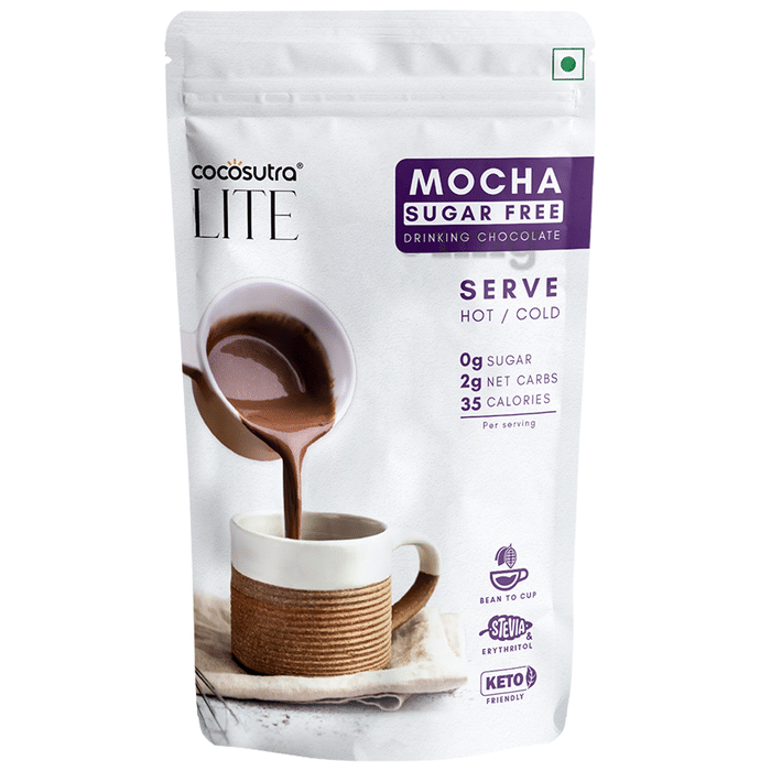 Cocosutra Lite Sugar Free Drinking Chocolate Mix Mocha