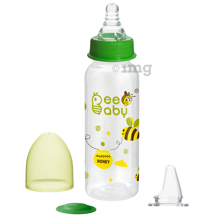 BeeBaby 2 in 1 Advance+ Baby Feeding Bottle To Sippy Bottle with Anti-Colic Silicone Nipple & Silicone Sippy Spout. 8 months+ Green