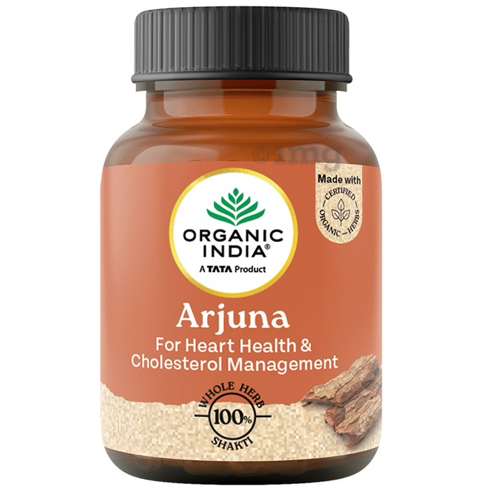 Organic India Arjuna Cardiac Wellbeing Veg Capsule | For Healthy Heart & Cholesterol Levels