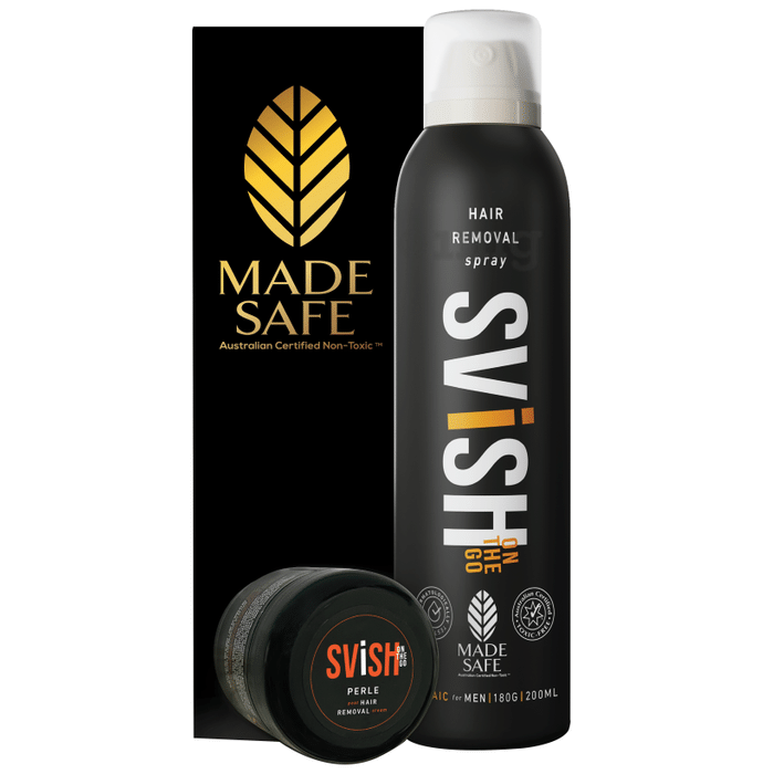 Svish On The Go Hair Removal Spray for Men, Made Safe Certified Buy