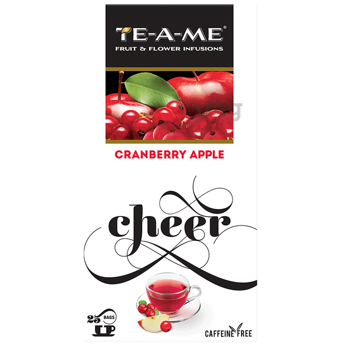 TE-A-ME Fruit & Flower Infusion Bag (1.5gm Each) Cranberry Apple