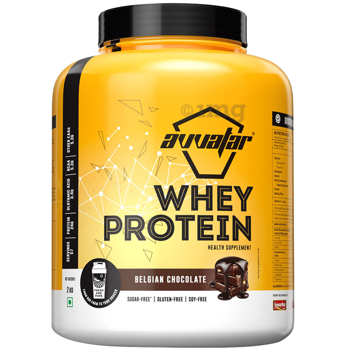 Avvatar Absolute 100% Whey Protein Powder Belgian Chocolate Sugar Glutan & Soy Free