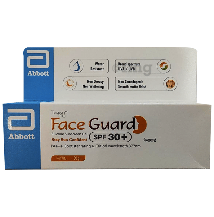 Tvaksh Face Guard Silicone Sunscreen Gel SPF 30 PA+++ | Broad Spectrum UVA/UVB Protection