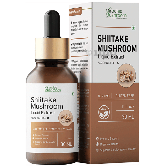 Miracles Mushroom Shiitake Mushroom Liquid Extract Alcohol Free