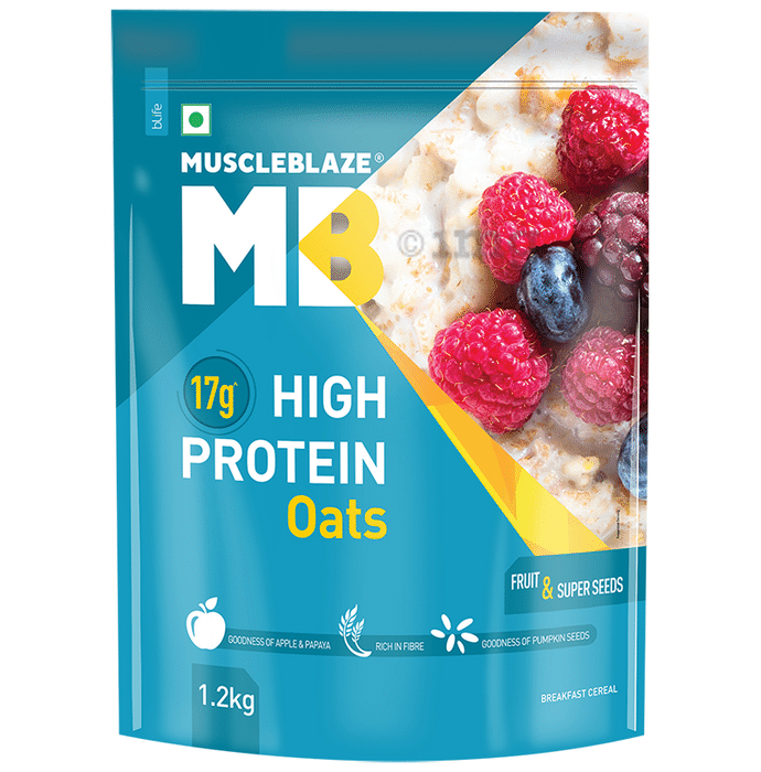 MuscleBlaze MB Fit 22g High Protein Oats | Flavour Fruit & Superseeds