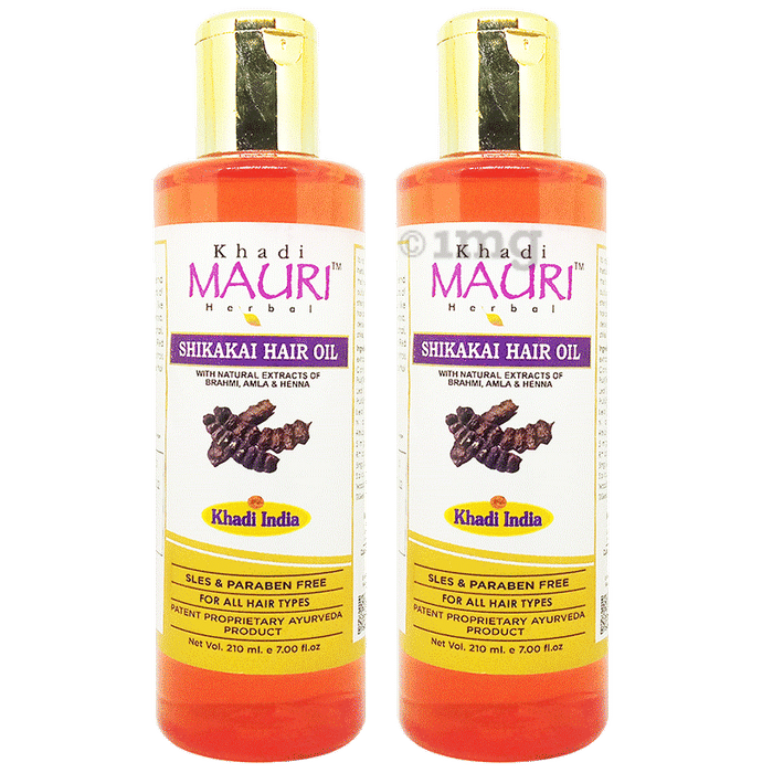 Khadi Mauri Herbal Shikakai Hair Oil (210ml Each)