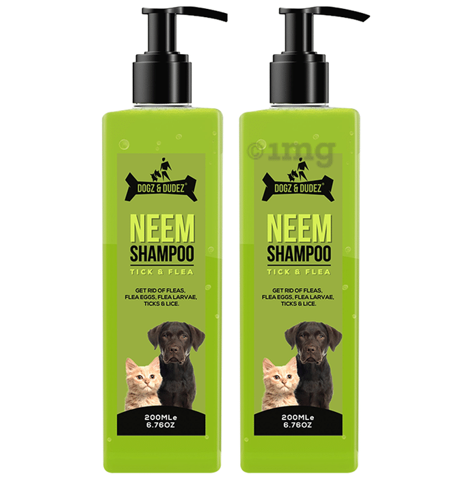 Dogz & Dudez Neem Shampoo Tick and Flea (200ml Each)