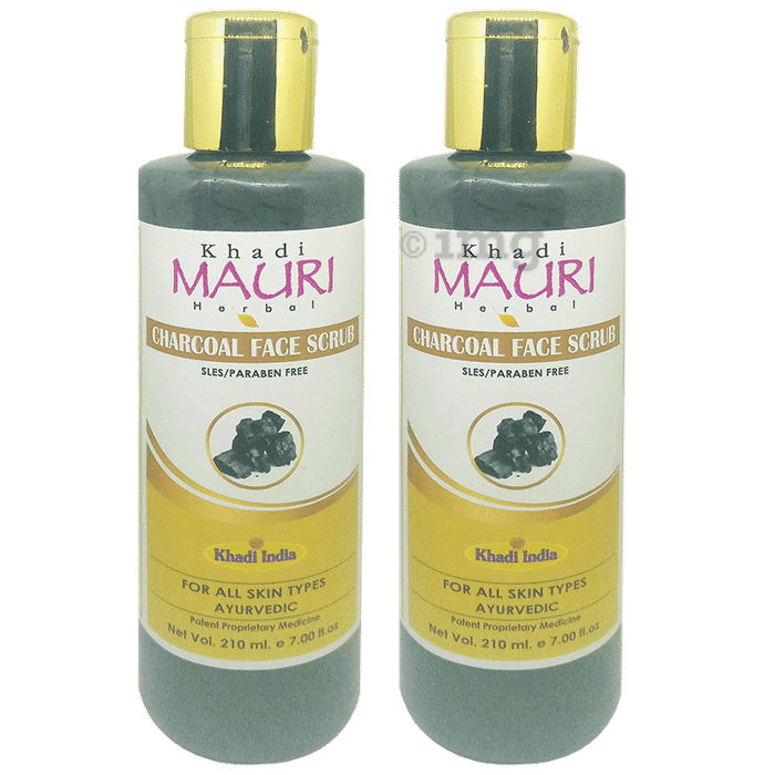 Khadi Mauri Herbal Charcoal Face Scrub (210ml Each)