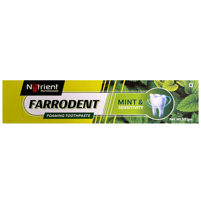 Farrodent Mint & Sensitivity Foaming Toothpaste (50gm Each)