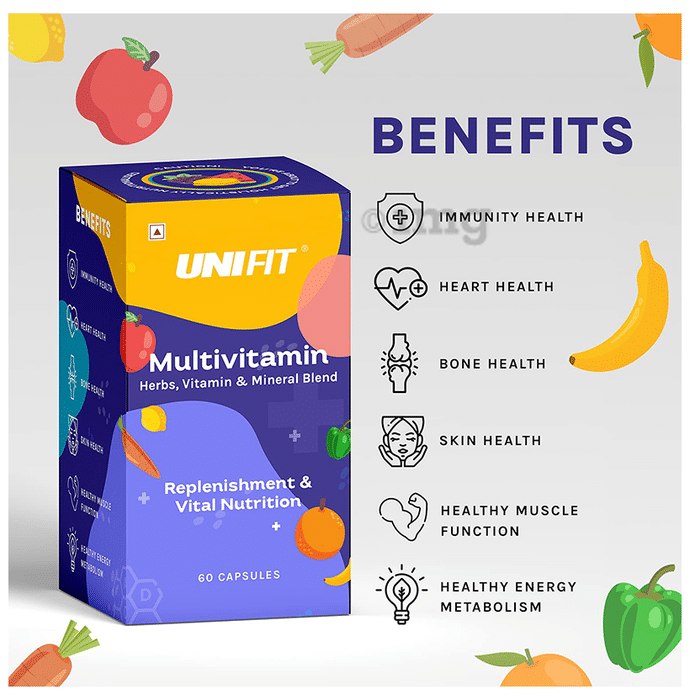Unifit Combo Pack of Multivitamin Capsules and Plant Biotin Tablets (60 Each)