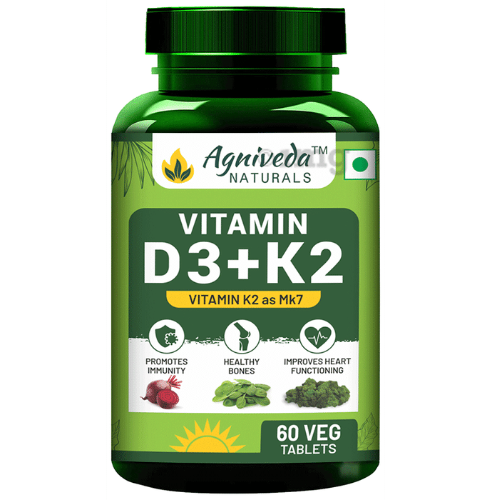 Agniveda Naturals Vitamin D3 +K2 Veg Tablet