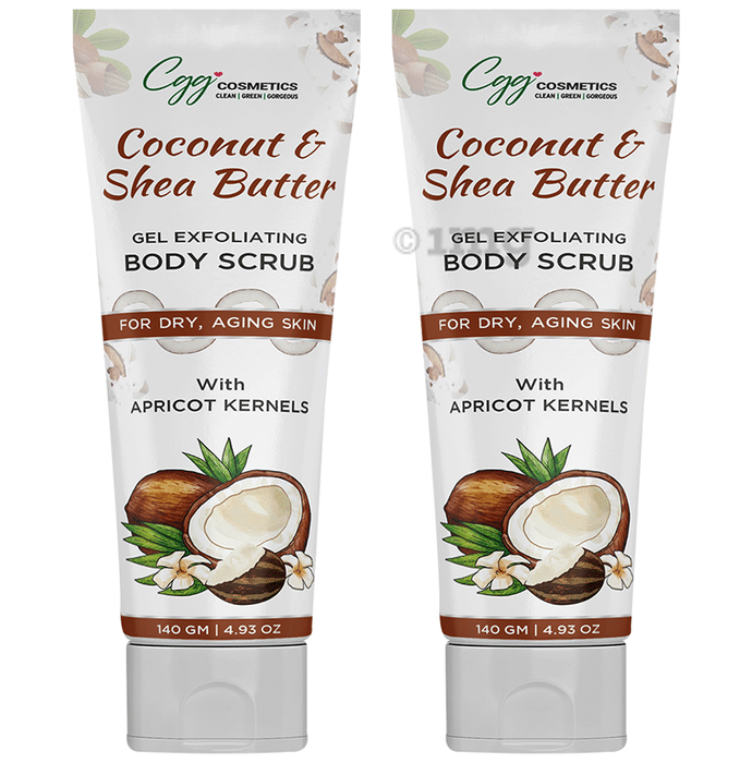 CGG Cosmetics Coconut & Shea Butter Gel Exfoliating Body Scrub(140gm Each)