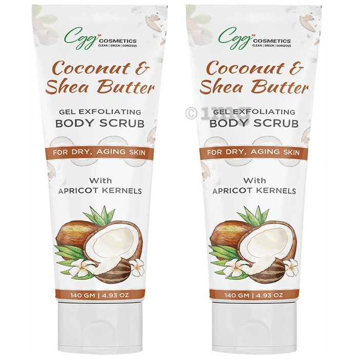 CGG Cosmetics Coconut & Shea Butter Gel Exfoliating Body Scrub (140gm Each)