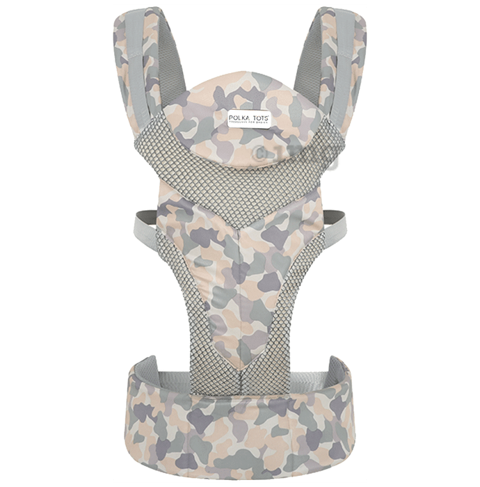 Polka Tots Easy Breezy Adjustable Baby Carrier For New-Born to Toddler | 3 to 24 Months Cream