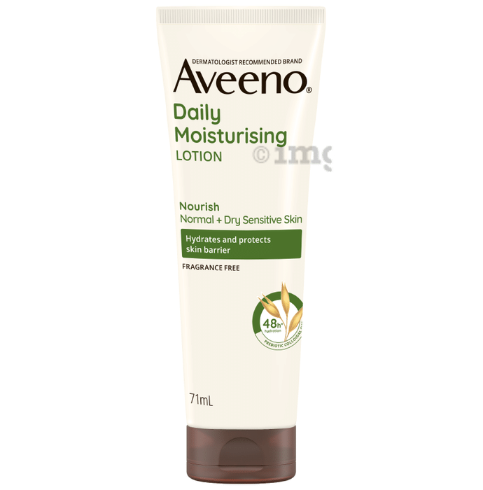 Aveeno Daily Moisturising Lotion | For Normal + Dry Sensitive Skin | Fragrance Free