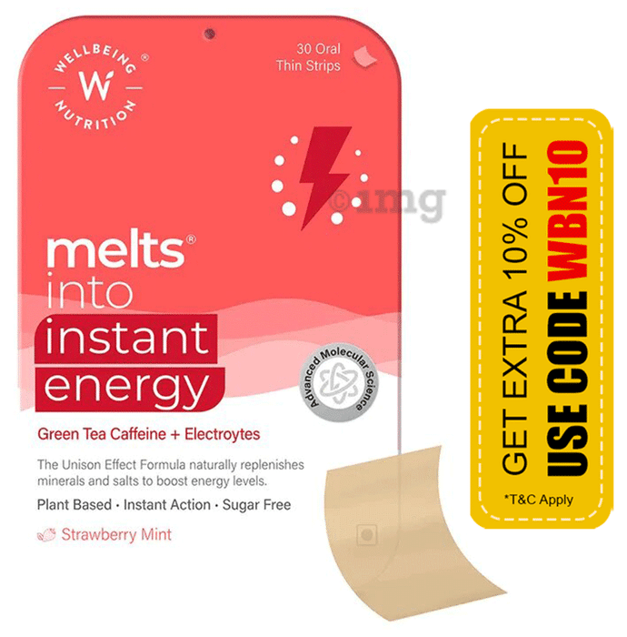 Wellbeing Nutrition Melts Instant Energy Strawberry Mint