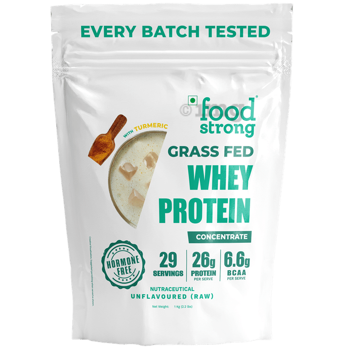 Foodstrong Grass Fed Whey Protein Concentrate Powder Unflavoured