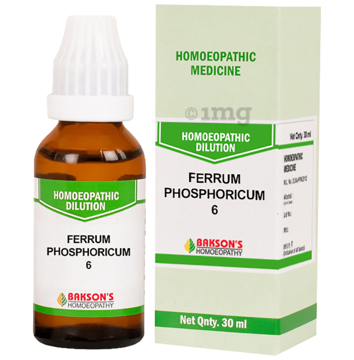Bakson's Homeopathy Ferrum Phosphoricum Dilution 6 CH