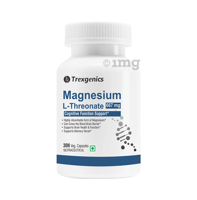 Trexgenics Magnesium LThreonate 667mg Veg Capsule Buy bottle of 30