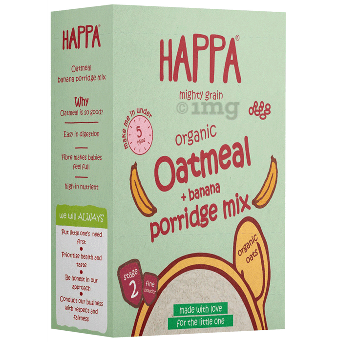 Happa Organic Oatmeal +Banana Porridge Mix