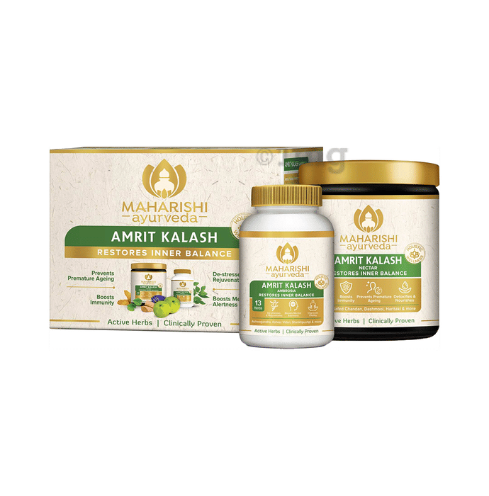Maharishi Ayurveda Combo of Amrit Kalash 60 Tablets & 600gm Paste Buy combo pack of 2 Packs at