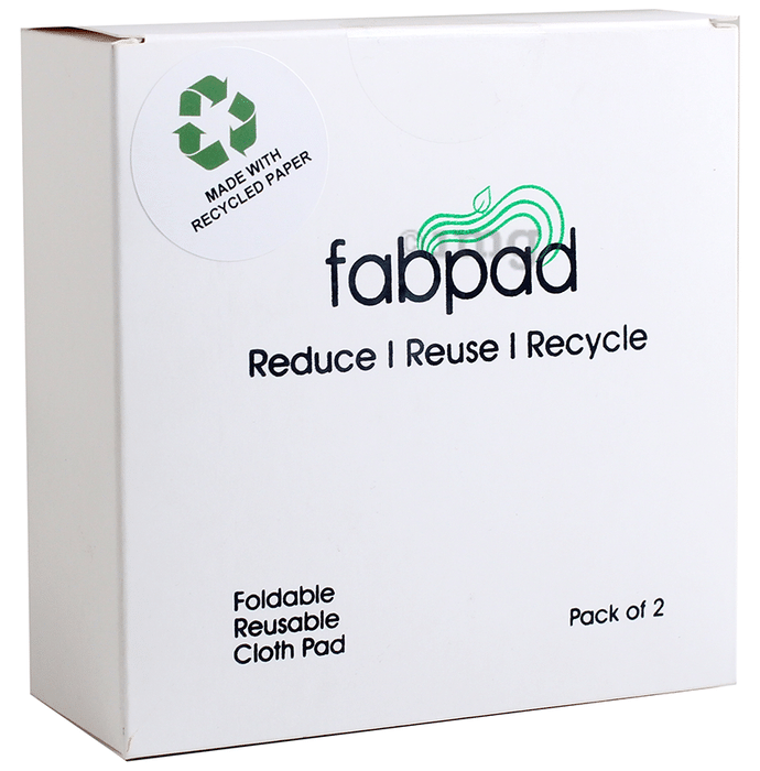 Fabpad Foldable Reusable Cloth Pads 10cm Pink
