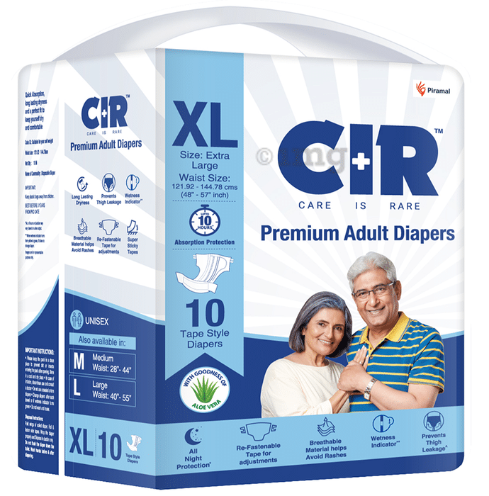 CIR Premium Adult Unisex Diaper with Aloe Vera | Size XL