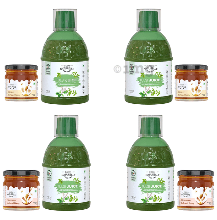 Farm Naturelle Heart Care Juice (400ml Each) with 55 gm Ginger Infused Honey Free