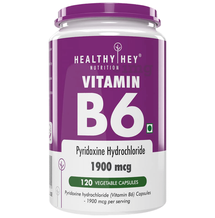 HealthyHey Nutrition Vitamin B6 1900mcg Vegetable Capsule