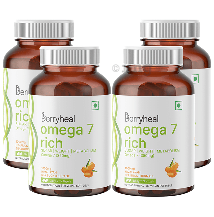 Berryheal Omega 7 Rich 1000mg Himalayan Buckthron Oil (30 Each)