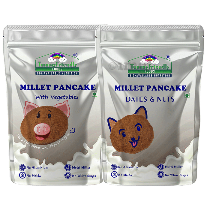 TummyFriendly Foods Millet Pancake (150gm Each) with Vegetables and Dates & Nuts