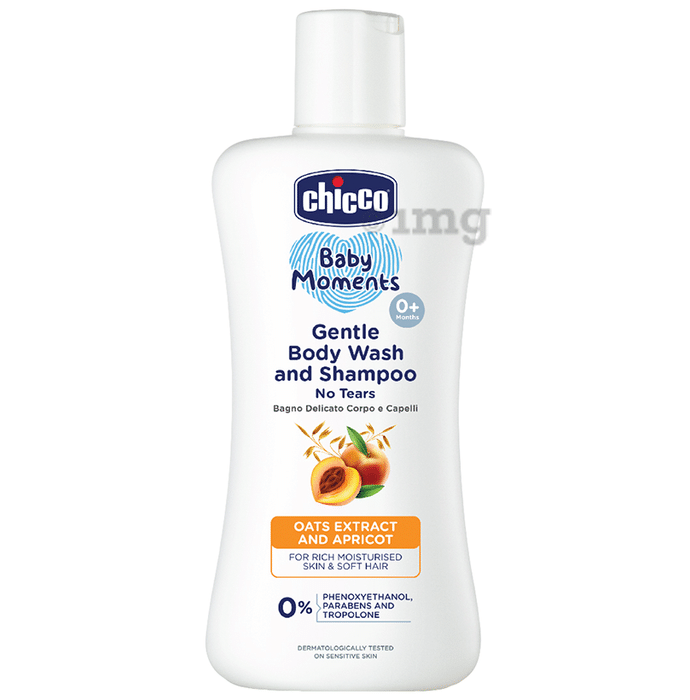 Chicco Gentle Body Wash and Shampoo Oats Extract and Apricot