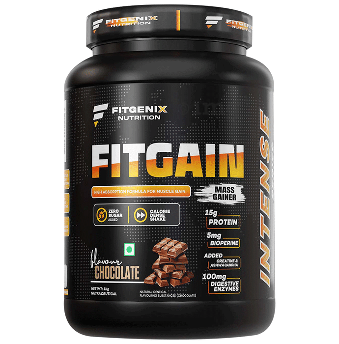 Fitgenix Nutrition Fitgain Mass Gainer  Powder Chocolate