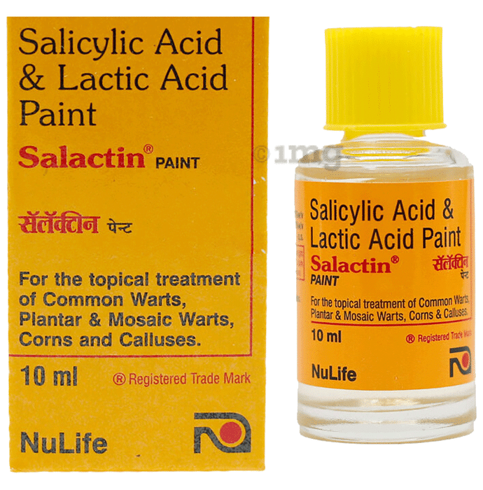Salactin Salicylic & Lactic Acid Paint | For  Common Warts, Corns, Calluses, Planter & Mosaic Warts