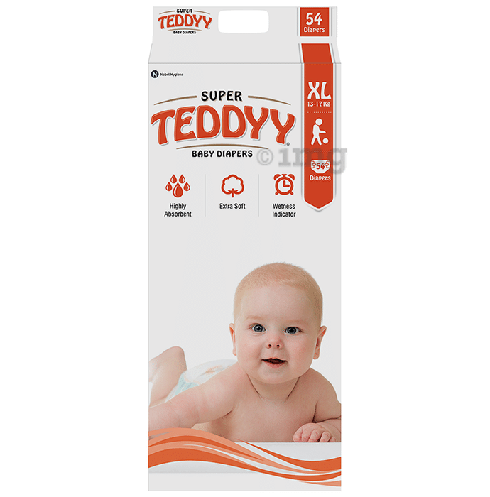 Teddyy Super Baby Diaper with Wetness Indicator | Size XL