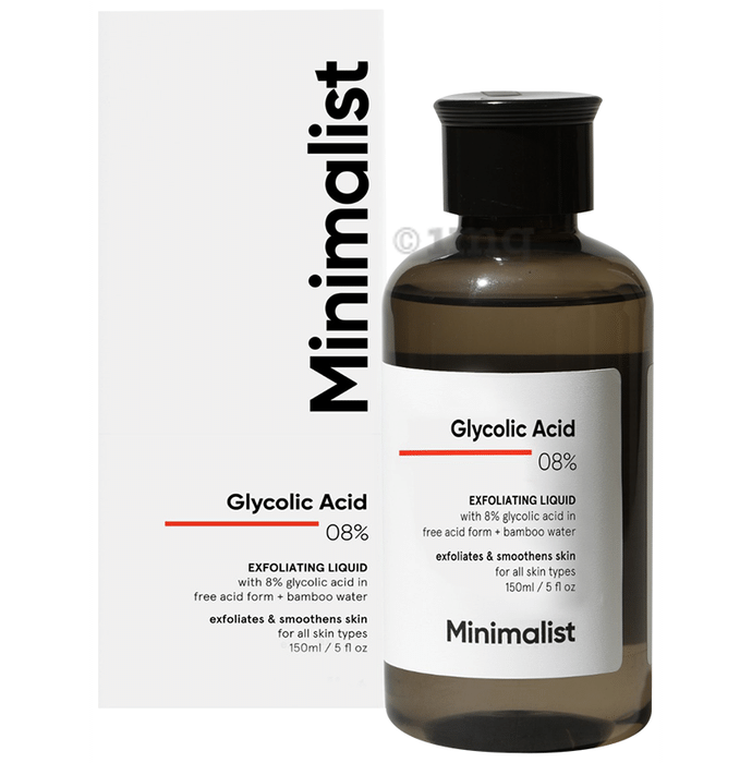 Minimalist 08% Glycolic Acid Exfoliating Liquid | Exfoliates and Smoothens Skin